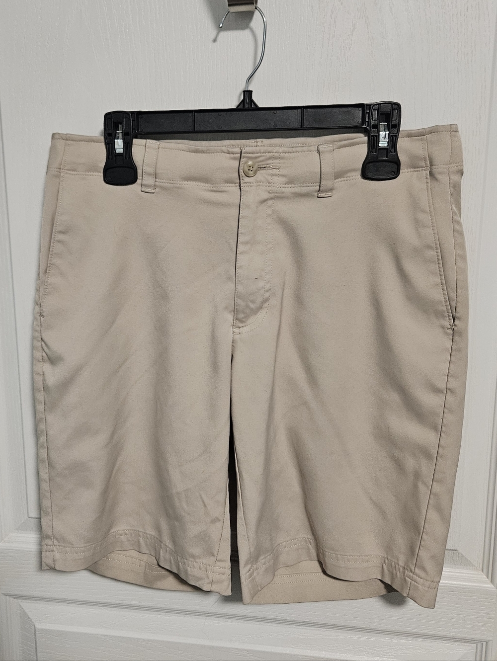 PGA Tour Performance Golf Shorts Flat Front Khaki Tan Mens 32